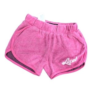 Tiny Whales Girls size 5 "Local" Terry Cloth Pink w/ Pockets Shorts